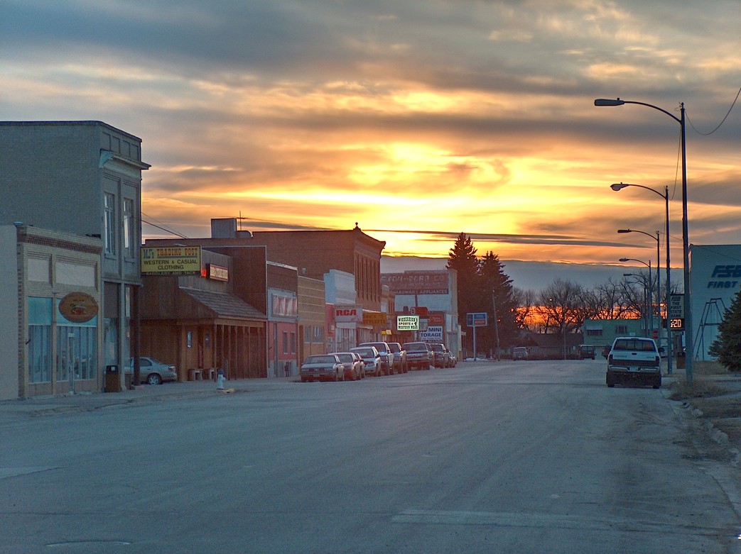 Malta, MT: First Street at Sunset