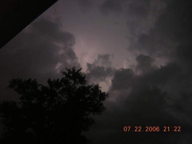 Gaffney, SC: Summer Nighttime Thunderstorm Over South Green River Road - 6 Miles West of Uptown Gaffney
