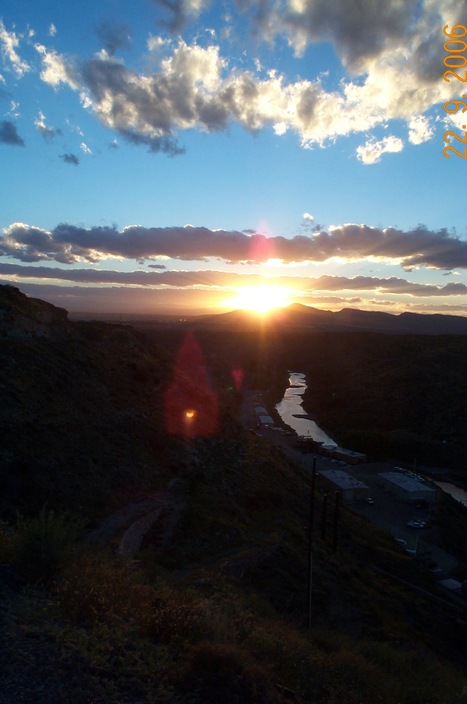 Truth or Consequences, NM: Sunset over the Rio Grande