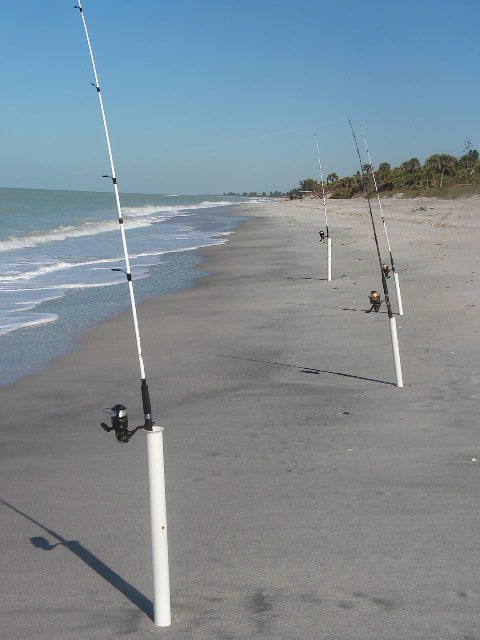 Manasota Key, FL: Fishing from shore on Manasota Key