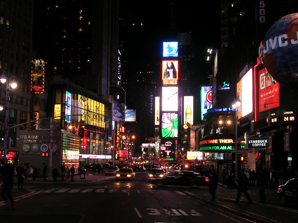 New York, NY: Times square at night