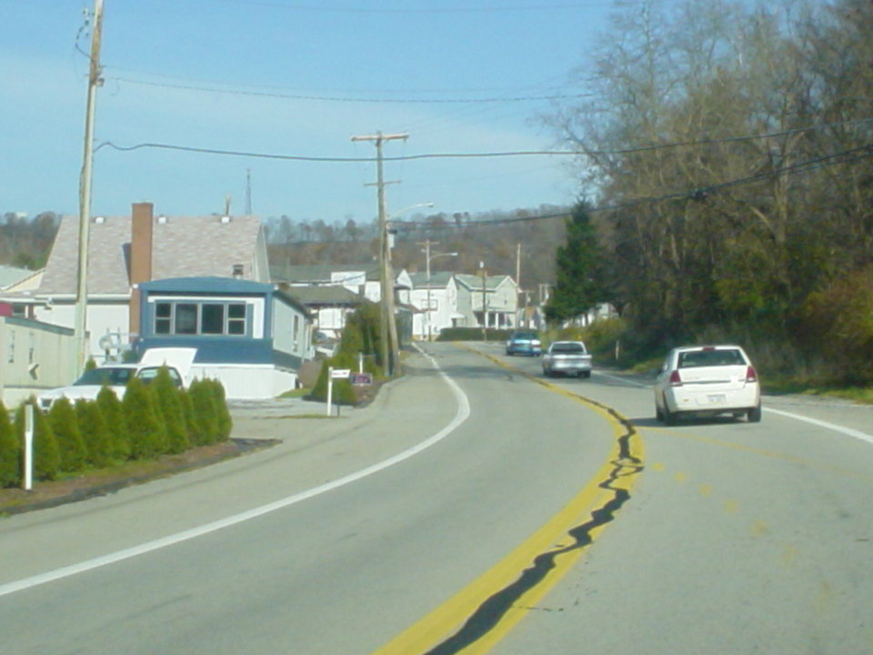 New Eagle, PA: Entering town from the north, on Route 88