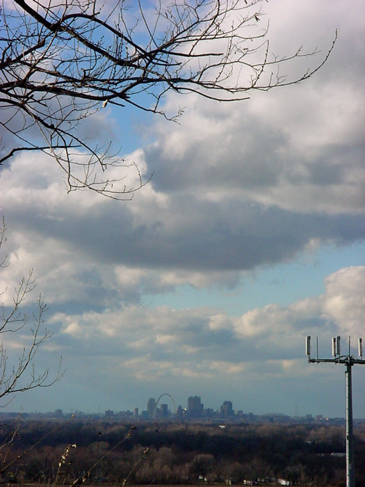 Fairview Heights, IL: A View of the St Louis Skyline , From Fairview Heights. This must be that, "Fair View" they were talking about.