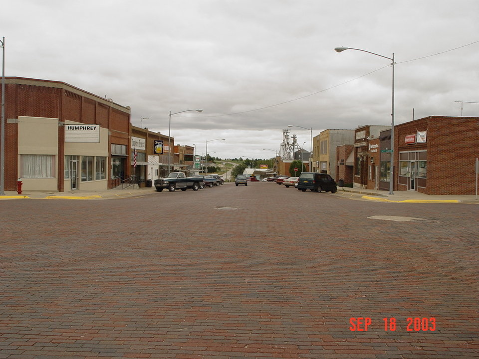 Humphrey, NE: Old Brick Streets from the old days.
