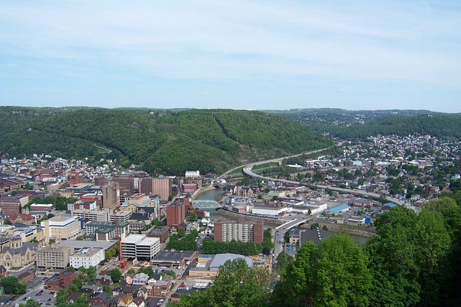 Johnstown, PA: A view of the city from the Inclined Plane. 