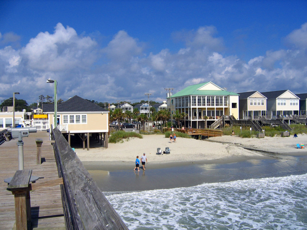 Surfside Beach, SC A Festive Beach Front Look at Surf Side Beach SC