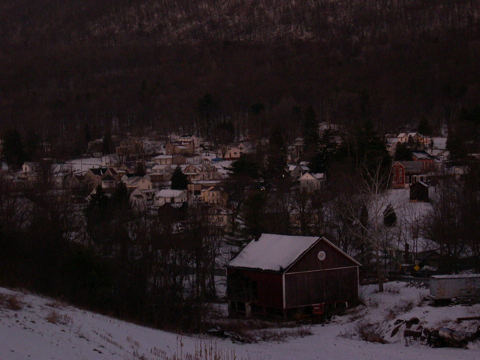 Saltillo, PA: shows about half the village... taken from sledriding hill just outside town on route 522