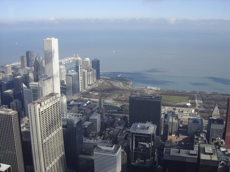 Chicago, IL: View from Sears Tower - Looking East towards Lake Michigan