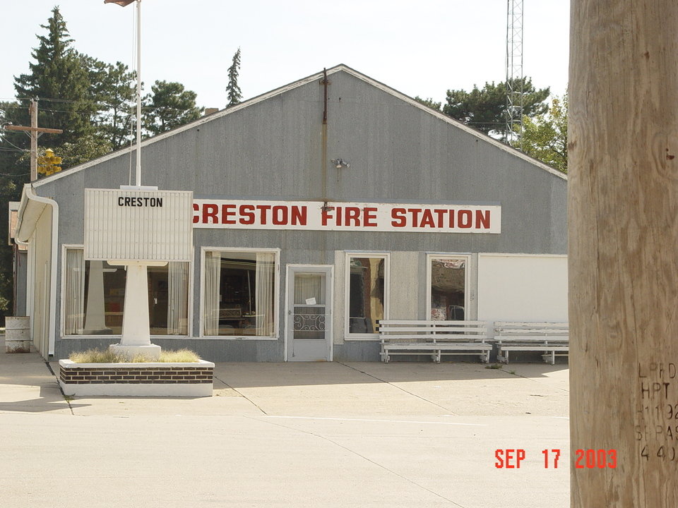 Creston, NE: Creston Fire Station.