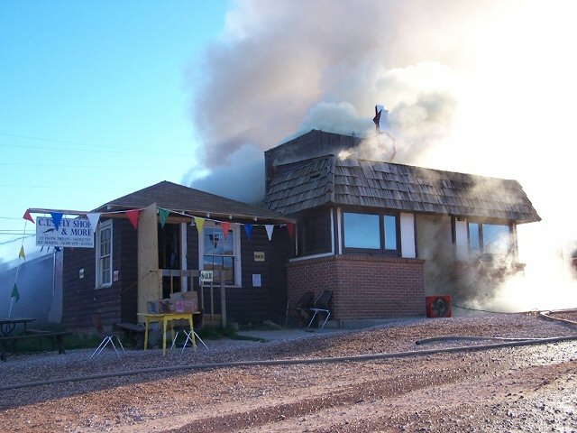 Red Feather Lakes, CO: Red Feather Cafe, Burned 6-6-6 Total lost
