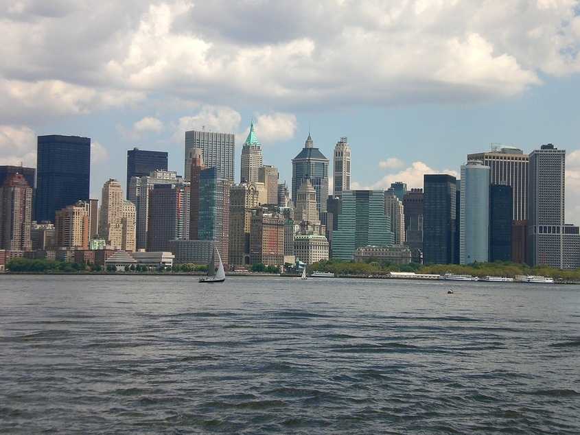 New York, NY: Downtown From Liberty Island Ferry