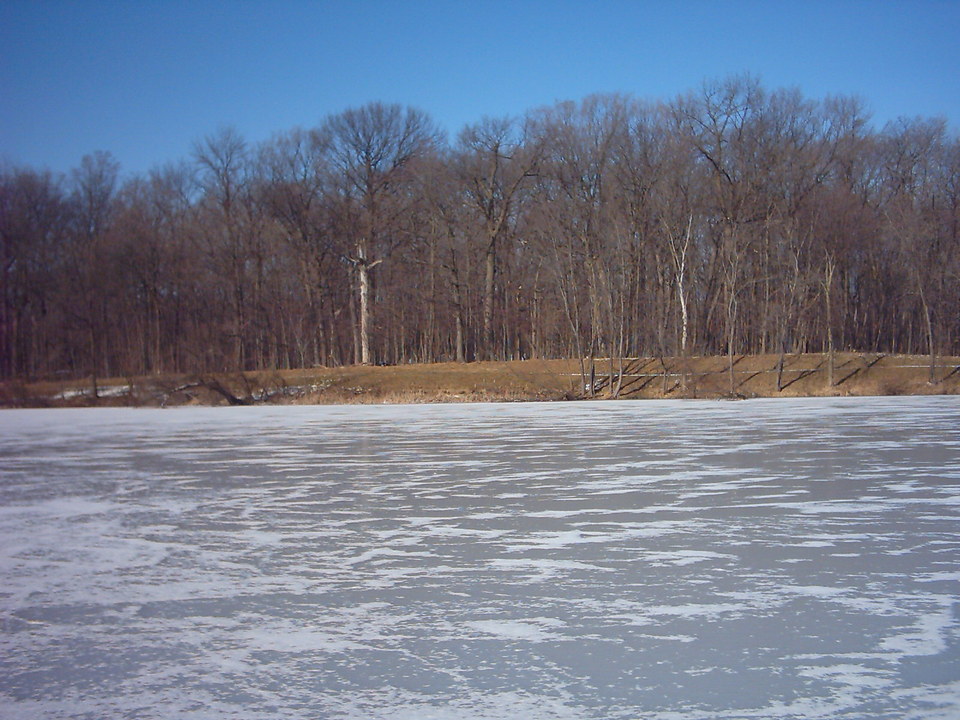 Wheeling, IL: A frozen Lake Potawatomi in Wheeling, Illinois