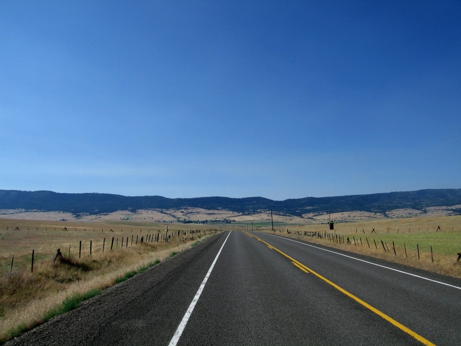 Long Creek, OR Road out of town photo, picture, image (Oregon) at