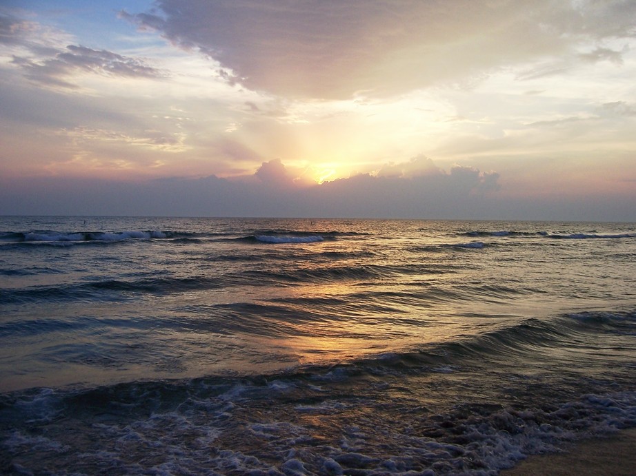 Ludington, MI: sunset at the beach