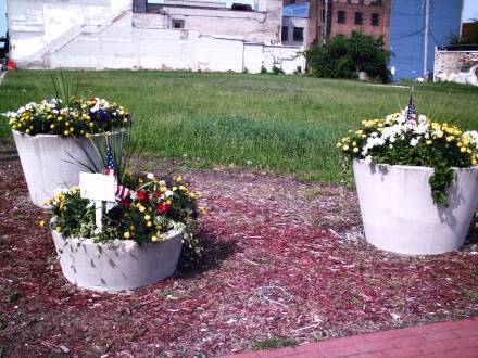 Saginaw, MI: Flowers help to spruce up downtown.