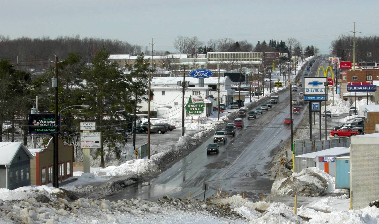 Hazleton, PA: View of Hazleton looking north on Route 309