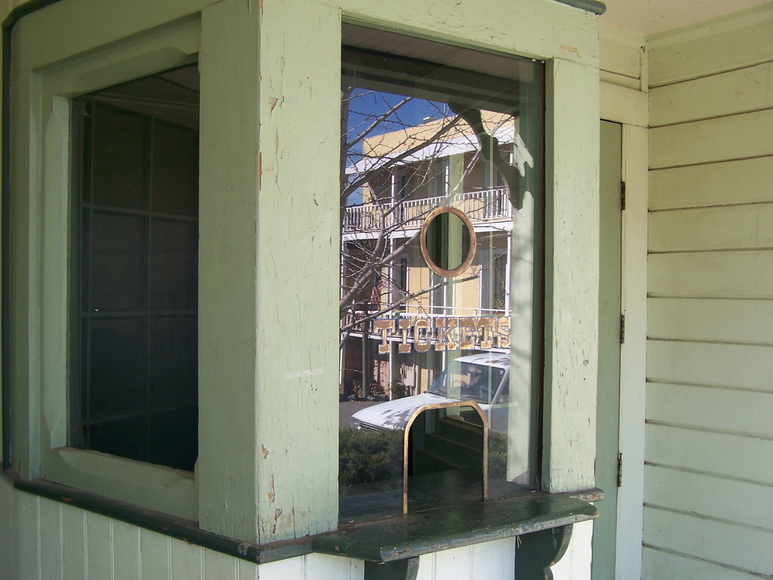 Mokelumne Hill, CA Town Hall reflecting Hotel Leger, Mokelumne Hill