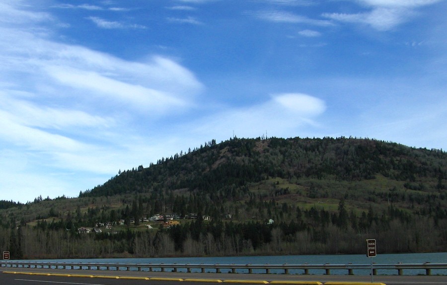 Lowell, OR: Looking up from Dexter Lake