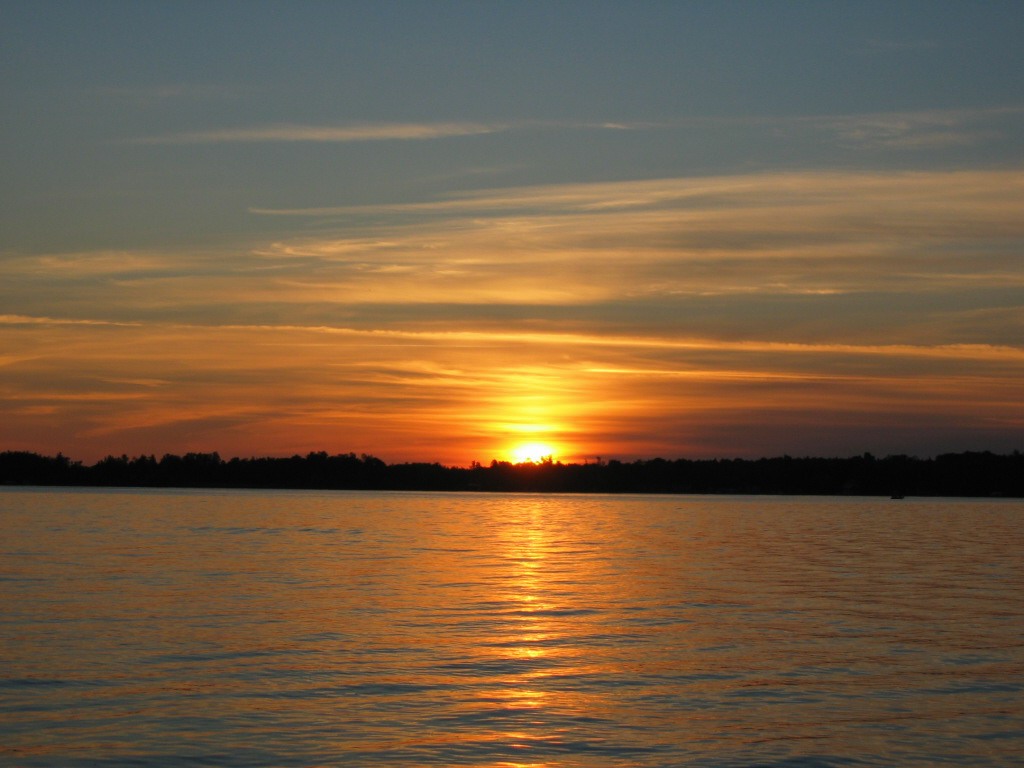 Hubbard Lake, MI: Sunrise in the East Bay