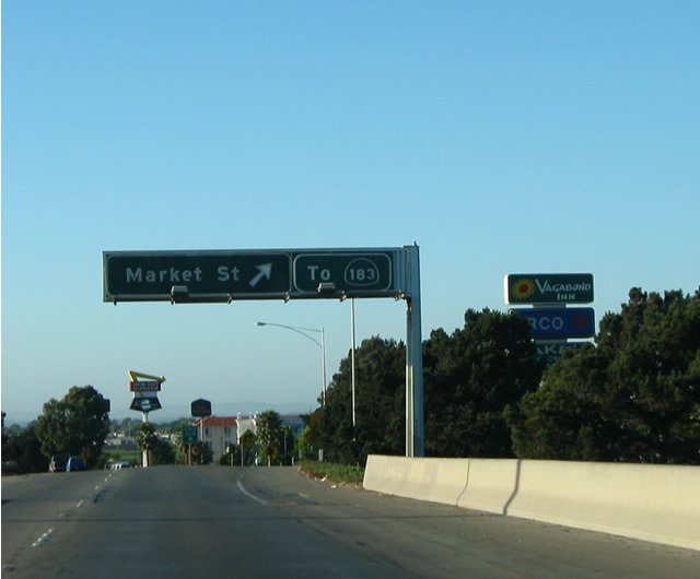 Salinas, CA: Highway 101, exit on Market st in Salinas