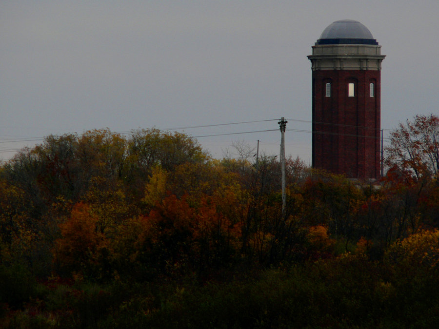 Manistique, MI: Old water tower in Manistique, MI