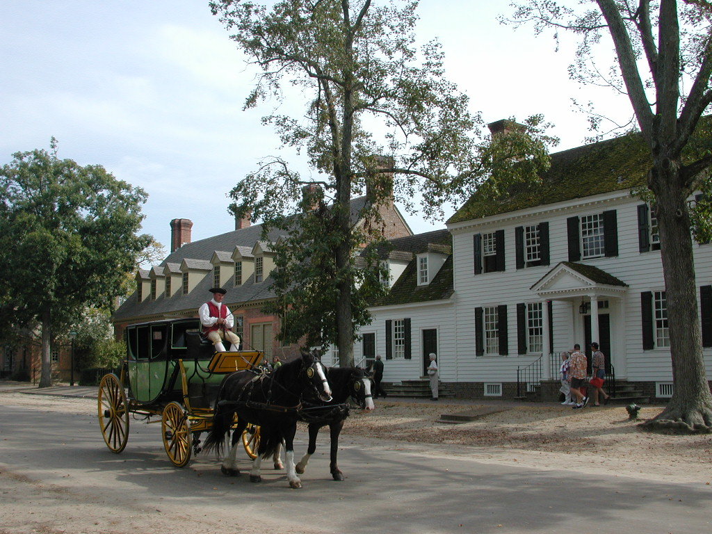 Williamsburg, VA: Horse and Carriage on Duke of Gloucester Street