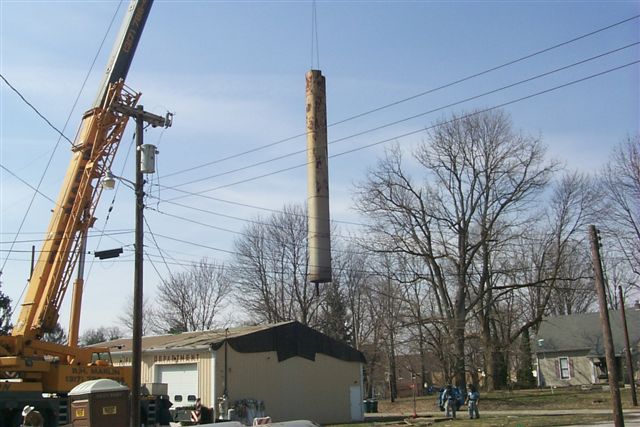 Spiceland, IN: tower coming down 5