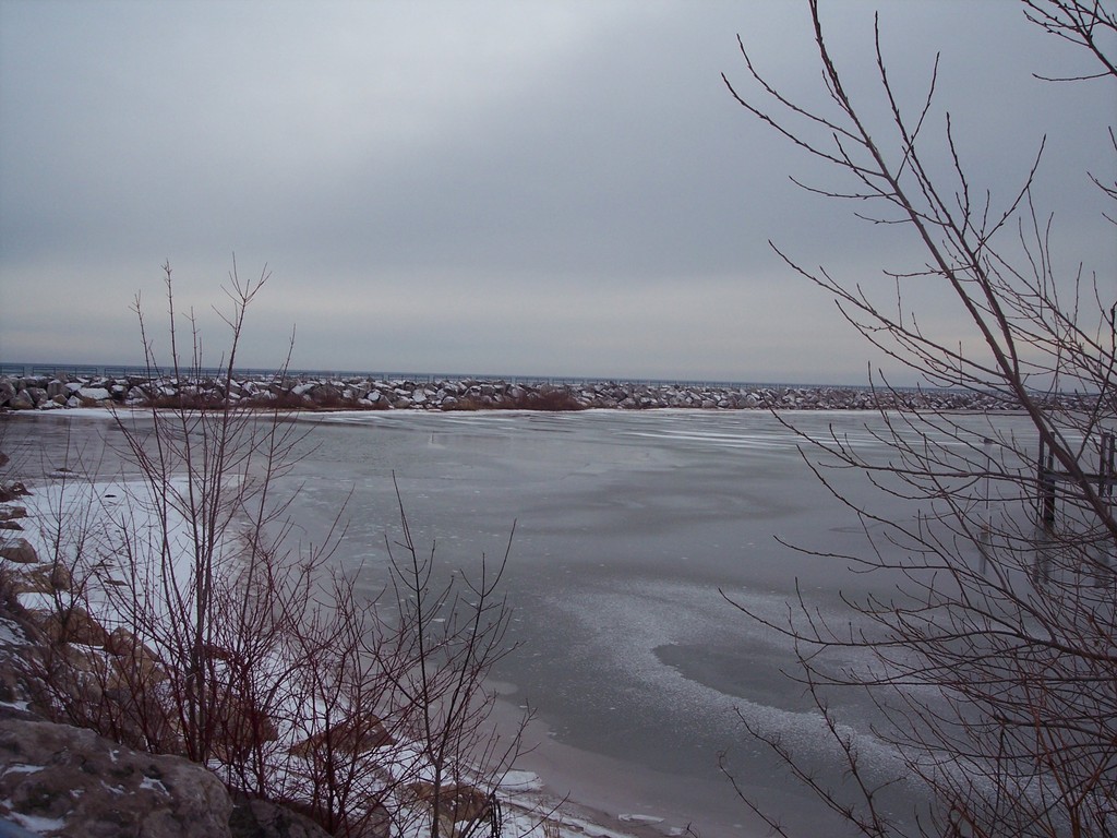 Lexington, MI: Lexington Harbor in January