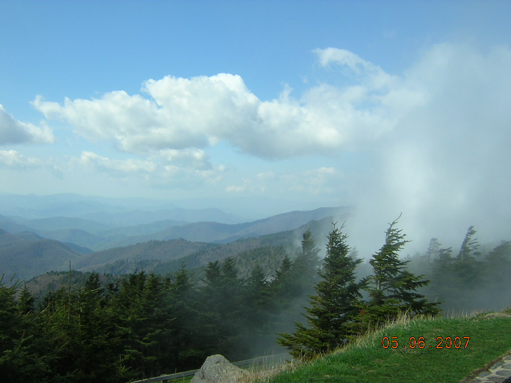 Burnsville, NC: Atop Mount Mitchell, Looking West From the Parking Lot, 5-6-2007