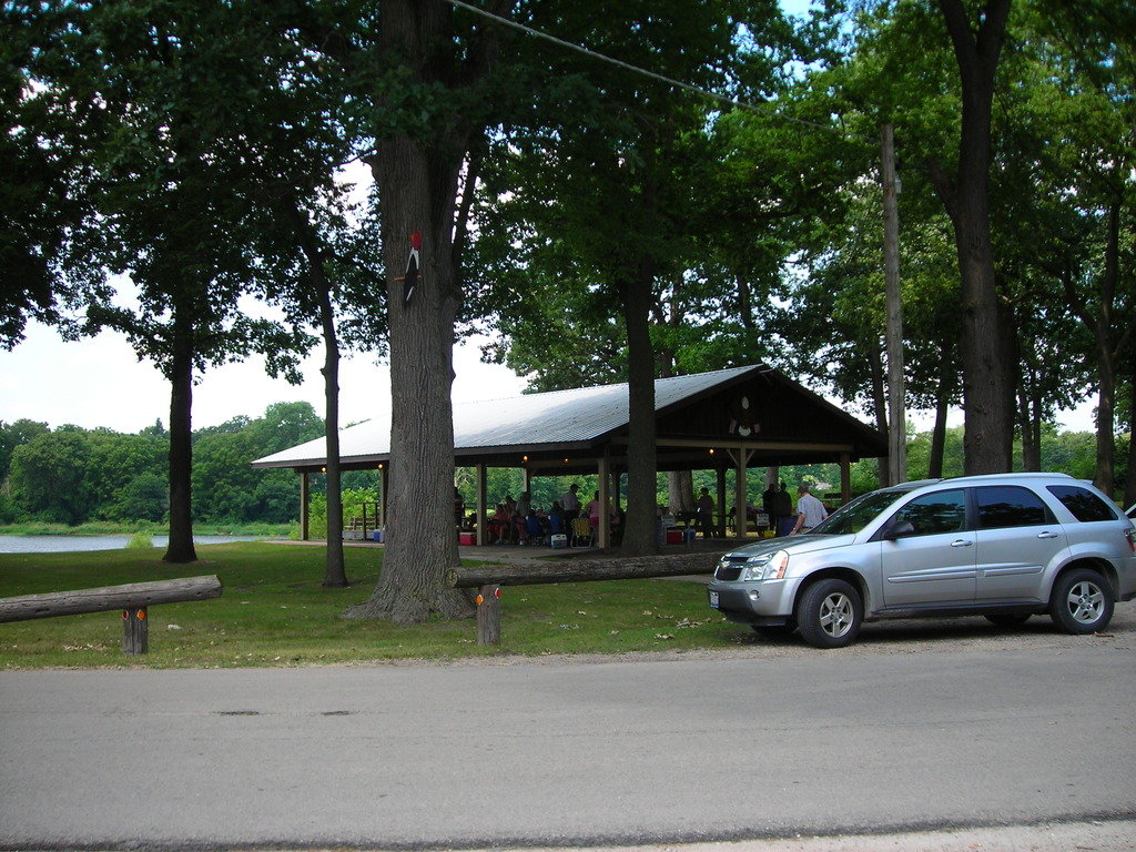 Wilmington, IL: The shelter at the park on the island