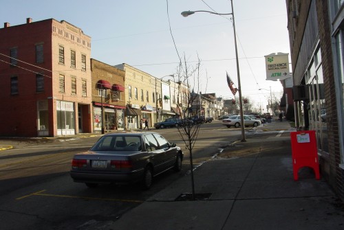 Fredericktown, OH: Looking up Main Street