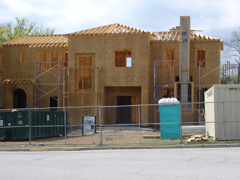 Olmos Park, TX: New custom home under construction in Olmos Park, Texas.