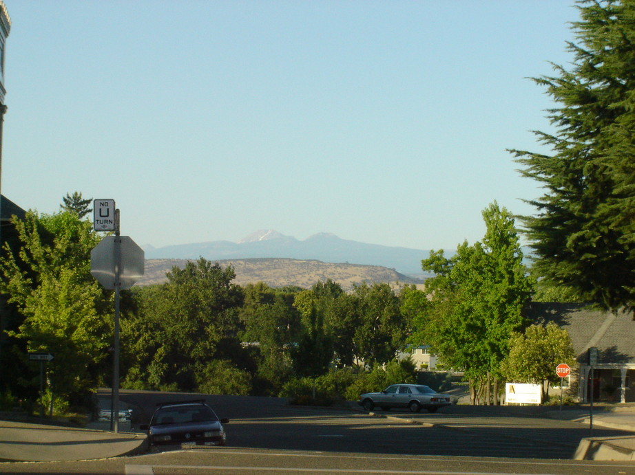 Red Bluff, CA: View of Mt. Lassen from Downtown