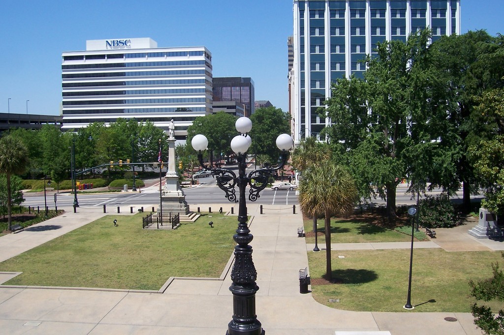 Columbia, SC: From the steps of City Hall. User comment: That's not city hall. It's the state capitol.