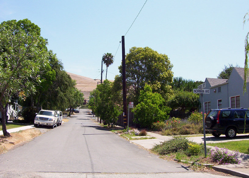 Clyde, CA Clyde looking up Essex St. from Norman Ave. photo, picture, image (California) at