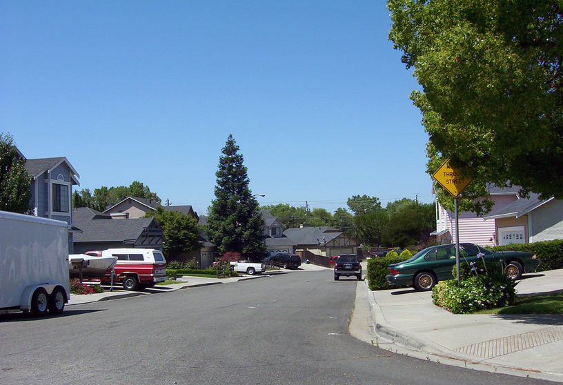 Clyde, CA Clyde looking away from Trafalgar Cir off Wellington Ave. photo, picture, image