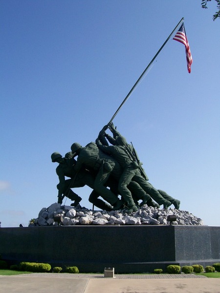 Harlingen, TX: Iwo Jima monument on the grounds of Marine Military Academy