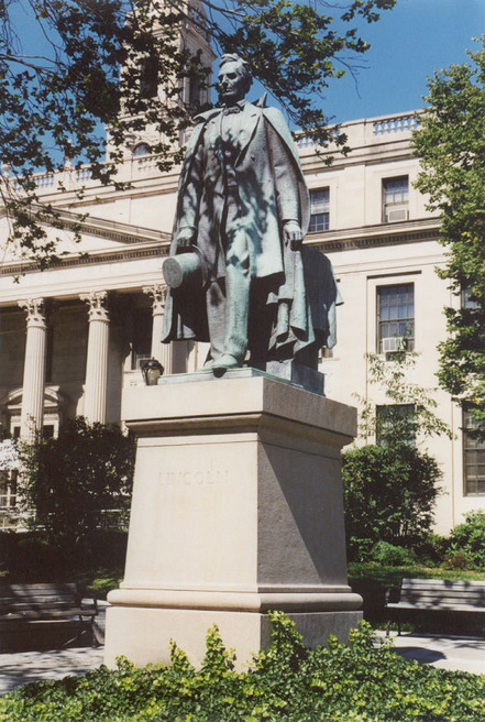 East Orange, NJ: A statue of Abraham Lincoln located in front of East Orange City Hall