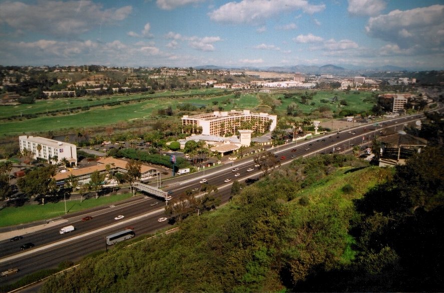 San Diego, CA: Mission Valley facing northeast. Hotel Circle is pictured below. Taken from Arista St in Mission Hills