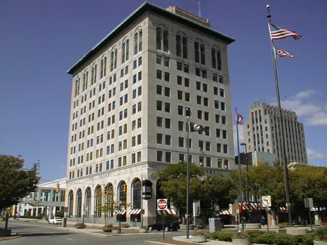 Lima, OH: View of downtown Lima, from south east corner of Town Square