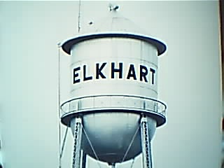 Elkhart, TX: downtown water tower June 30, 2007