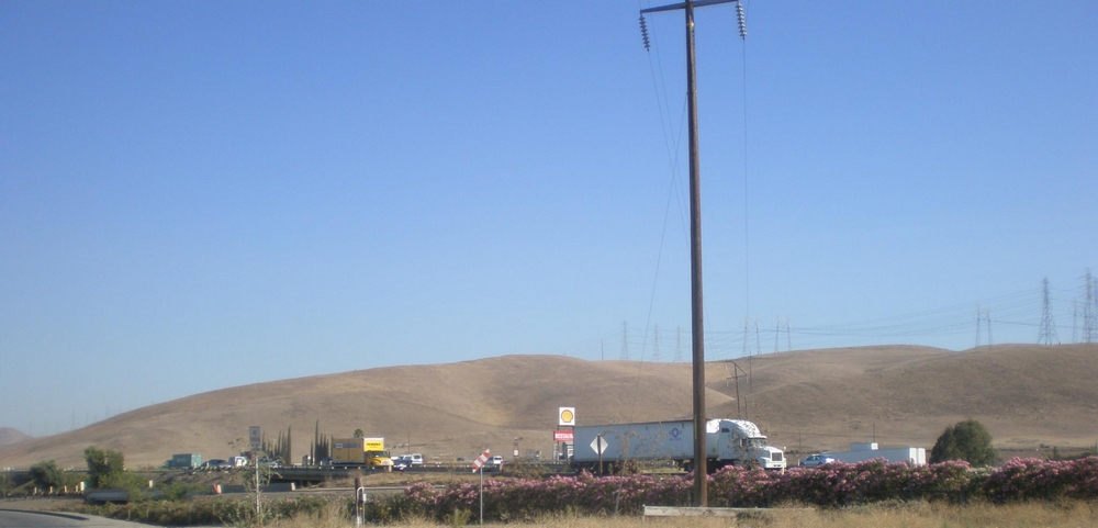 Westley, CA: Interstate 5 Traffic Running North and South Through Westley