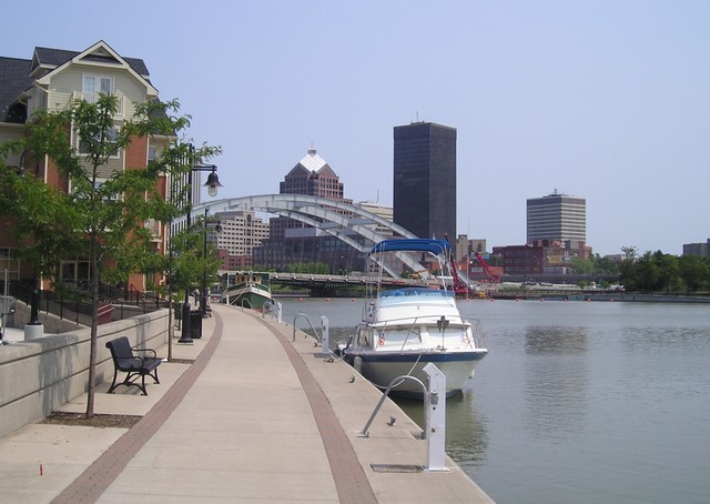 Rochester, NY: Corn Hill Landing and dowtown Rochester.
