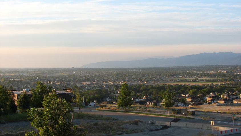 Draper, UT: View from South Mountain of Draper