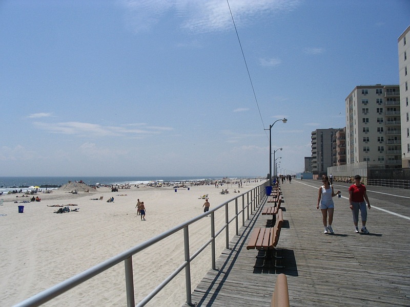 Long Beach, NY: Long Beach Boardwalk at Franklin Blvd