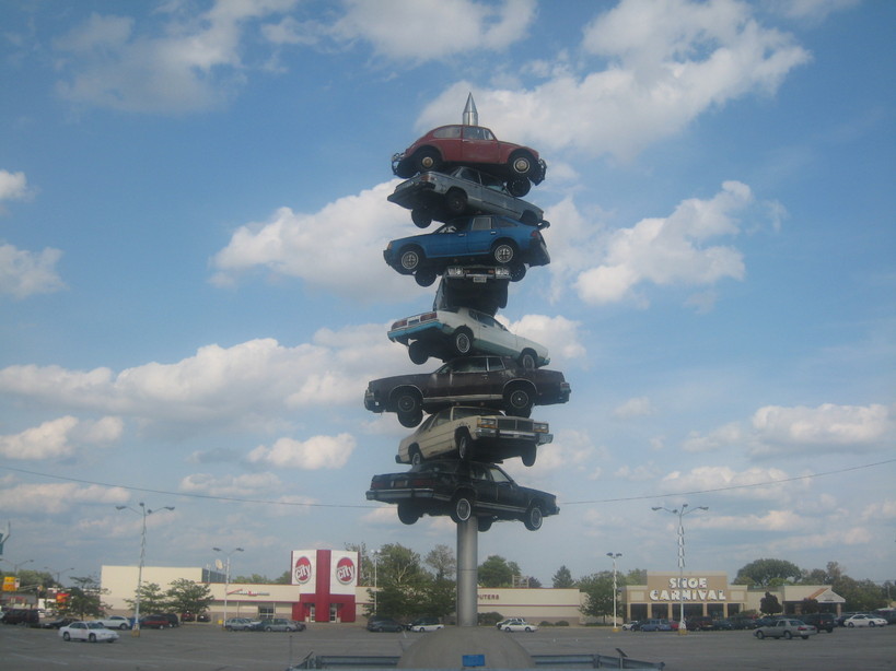 Berwyn, IL: Stacked cars.....Cermak plaza.....Berwyn has gone downhill..