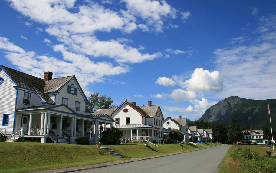 Haines, AK: Officers Row, Ft Seward Historic Park...Now private residences and a B&B....