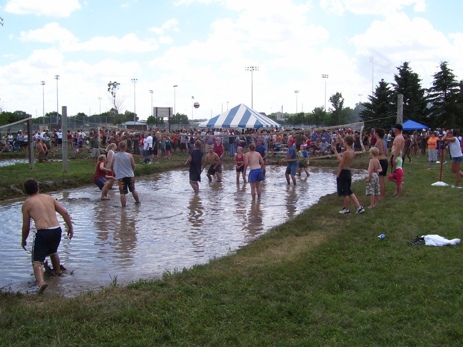 Gillette, WY: 4th of July Mud Volleyball at the softball complex.