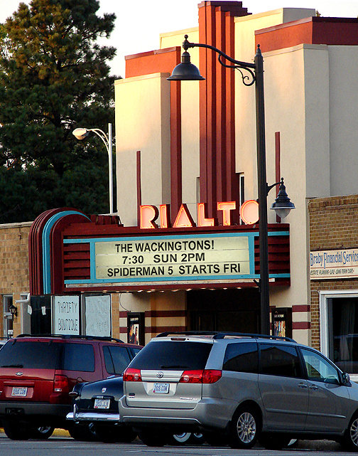 Pocahontas, IA: Opened in 1939, The Rialto theater - highly noted for its rich art deco styling - became the first movie house of northwest Iowa. This entertainment center - still in full operation with showings seven days per week - is located on Pocahontas' magnificent and bustling store-studded main street.