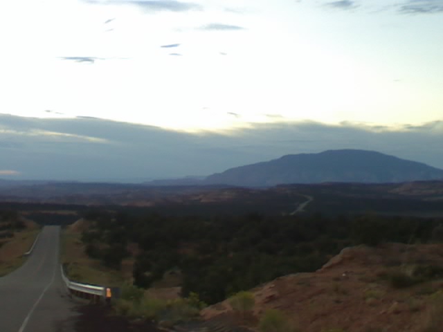 Navajo Mountain, UT: Navajo Mountain, Utah with the evening dawn